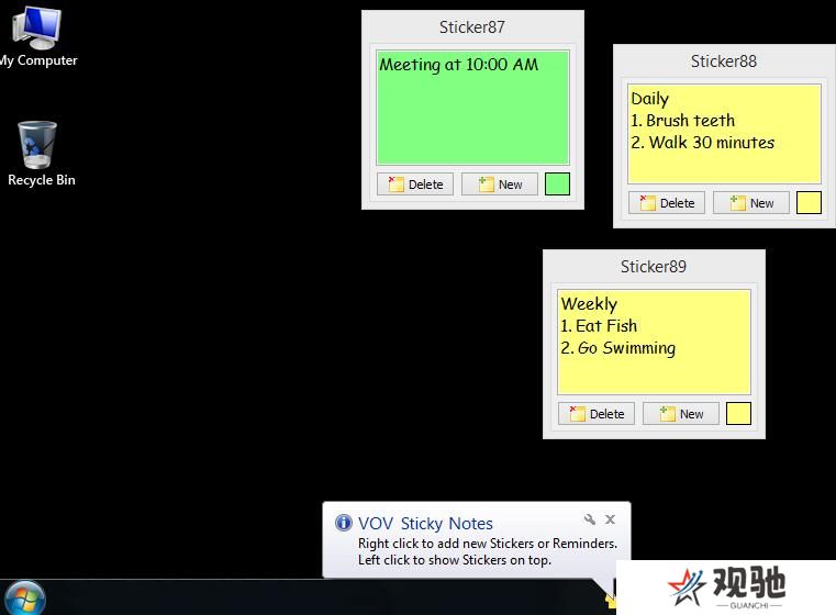 VovSoft Sticky Notes绿色版(桌面便签工具)