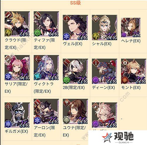 FFBE幻影战争攻略大全 wkik角色排行榜图片1